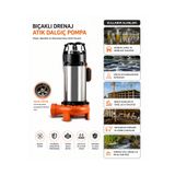 1300W Bıçaklı Drenaj Atık Dalgıç Su Pompası Motoru 3652434