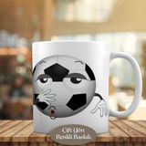 1308-16960 Yorgun Futbol Topu İllüstrasyon Kupa Bardak