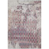 130x190 cm BandarAnzali Mavi Madalyon Yün El Dokuma Modern Geometrik Etnik Eskitme Desenli Boho Oturma Odası Salon Yolluk Koridor Mutfak Halısı