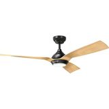 132 cm Akıllı Tavan Vantilatörü,kısılabilir LED Aydınlatma, 6 Hız Dc Motor - Ahşap