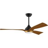 132 cm Wifi Tavan Vantilatörü,kısılabilir LED Aydınlatma, 6 Hız Dc Motor - Kahverengi