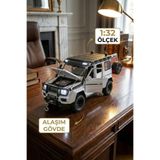 1:32 Mercedes G63 Brabus Metal Diecast Model Araba - Sesli Işıklı Çek Bırak Oyuncak Jip Beyaz