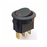 "132" Yuvarlak Nokta Işıklı On/off Anahtar 3 Pin 220 Volt