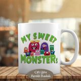 1332 My Sweet Monsters -Canavarlar Baskılı Kupa Bardak