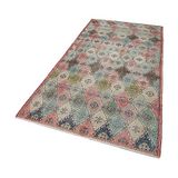 134x273 cm Kareli Kilim Kırmızı Kareli Yün El Dokuma Modern Geometrik Etnik Eskitme Desenli Boho Oturma Odası Salon Yolluk Koridor Mutfak Halısı
