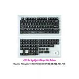 136 Tuşlu Keycaps Siyah Baskılı Karbon Fiber Dokulu 136 Tuşlu İngilizce Klavye [Kutulu] Tüm Mekanik-Manyetik Klavyeler İle Uyum Sağlamaktadır.