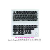 136 Tuşlu Keycaps Siyah Baskılı Karbon Fiber Dokulu 136 Tuşlu Rusça Klavye [Kutulu] Tüm Mekanik-Manyetik Klavyeler İle Uyum Sağlamaktadır.