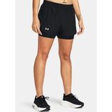 1382440-001 UA Fly By 2-in-1 Shorts Siyah Lastikli Bel Kadın Şort