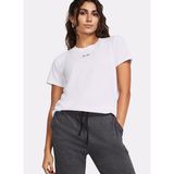 1383648-100-UA Rival Core SS Beyaz Bisiklet Düz Kadın T-Shirt