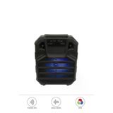 1397 Siyah 6,5 İnc Rgb Ledli Taşınabilir Bluetooth Hoparlör Parti Speaker