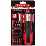 13PCS SİLİKON SAP - CR-V CIRCIRLI TORNAVİDA BİTS SETİ 3 KADEME - ÇİFT YÖNLÜ - MANYETİK UÇ TUTUCU (4604)