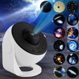 13'ü 1 arada yıldızlı gökyüzü projektörü, 13 gezegen diskleri, planetaryum projektörü, HD 4K, ayarlanabilir odaklama, su geçirmez, sessiz, USB Galaxy projektör, çocuklar, yetişkinler için