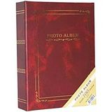 13X18CM 100 Fotoğraf Kapasiteli Ciltbezli Lüks Fotoğraf Albümü (Bordo)
