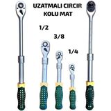 1/4, 3/8, 1/2, 3'lü Teleskopik Uzayabilen Cırcır Lokma Kolu 72 Diş Cırcır Mekanizması ile Yüksek Tork Sağ-Sol Yön Çevrimi,lokma Fırlatma Düğmeli Krom Vanadyum Çeliği