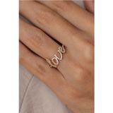 14 Ayar Altın Love Yazılı Kadın Altın Eklem Yüzük