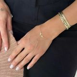 14 Ayar Altın Renkli Damla Taşlı Melek Kanat Şahmeran
