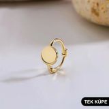 14 Ayar Modern Tek Minik Yuvarlak Halka Altın Küpe 0,50 gr