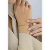 14 Ayar Soft Pembe Taşlı Ataç Altın Bileklik
