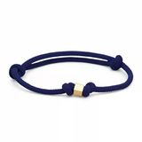 14 Ayar Tek Zar Lacivert İpli Bileklik