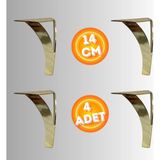 14 cm Metal Damla Koltuk Ayağı Mobilya Ayağı Ünite Ayağı Konsol Ayağı Puf Berjer Ayağı ( 4 Adet ) - Gold