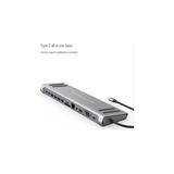 14 In 1 Macbook Uyumlu Type-C Hub USB 3.0-SD/TF-RJ45-HDMI-VGA-USB-C 60W Dönüştürücü Çoklayıcı - 1 GB - 00-Siyah - Beyaz - Option-1