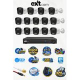 14 Kameralı Güvenlik Kamera Seti 2Mp 1080P Full Hd Ahd – 320Gb Hdd, Renkli Gece Görüşü, Yüz Ve Araç Algılama