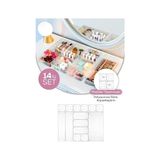14 Lü Çekmece Içi Düzenleyici Organizer Seti, Modüler Tasarım, Şeffaf Plastik, Makyaj Banyo Takı Organizeri (14 Lü Set) - Option-1