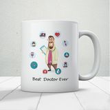 14 Mart Tıp Bayramı Best Doctor Ever Baskılı Kupa Bardak