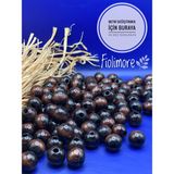 14 mm Ahşap Boncuk (50 Gram 50 Adet) Dar Delik Çapı 4 mm Makrome Çanta Bileklik Takı Renkli - Kahverengi