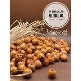 14 mm Desenli Ahşap Boncuk (50 Gram 44 Adet) Delik Çapı 4 mm Makrome Takı Bileklik Yuvarlak - Sarı