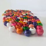 14 mm Karışık Renkli Ahşap Boncuk 200 gr (± 240 Adet)
