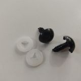 14 mm Vidalı Güvenlik Göz – 5 Çift (10 Adet) Siyah Plastik Oyuncak Göz Seti – Amigurumi, El Yapımı Oyuncak ve Peluş İçin