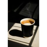 14 OZ DOUBLE WALL SİYAH GÖRÜNÜM KARTON BARDAK + SİYAH KAPAKLI 50'Lİ