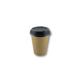 14 OZ Kahverengi Kraft Kapaklı Baskısız Karton Sıcak Kahve Bardağı 300 Adet