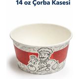 14 Oz Karton Çorba Kasesi Kapaklı 25 Adet