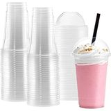 14 Oz Şeffaf Pet Bardak 400 cc (400 Ml) 95 mm – Soğuk Kahve, Bubble Tea, Smoothie, Milkshake, Meyve Suyu ve Meşrubat Için Dayanıklı Plastik Bardak