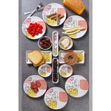 14 Parça 6 Kişilik Handmade Demet Desen Kahvaltı Takımı - Lüx Kahvaltılık Sunum Seti