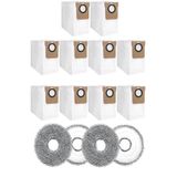 14 Parça Mi Vacuum Mop S10 Plus / S20 Plus / X10 Plus / X20 Plus Robot Süpürge 4 Adet Mop Paspas Bez 10 Adet Toz Torbası Yedek Parça Seti