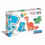 14 Parça Supercolor Puzzle: Ilk Puzzle Koleksiyonum Dinozor