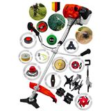 14 Pcs Full Setli Yan Tipi Benzinli Ot Çalı Çim Biçme Tırpanı Tırpan Makinesi
