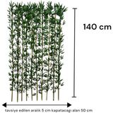 140 cm Yapay Bambu Dogal Govde Yogun Yaprak