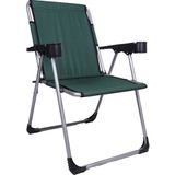 140 kg Taşima Kapasiteli Lüks Bardaklıklı Kamp & Piknik Sandalyesi - 6456 Ecorce Tube Marron - Polyester