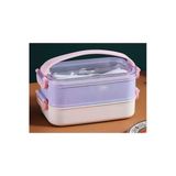 1400 ml Mor Paslanmaz Çelik Yemek Kabı - Beslenme Kabı