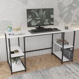 140*50 Cm Metal Calisma Bilgisayar Ofis Masasi Kitaplikli