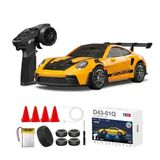 1:43 Profesyonel Mini Drift Rc Araba 911 4Wd 15 Km/H Hız Metal Alaşım Gövde Eps Stabilizasyonu Tam Orantılı Çift Modlu Led Uzaktan Kumandalı Oy