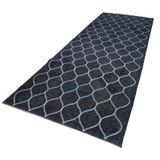 143x399 cm Geometrik Halı Mor Geometrik Yün El Dokuma Modern Geometrik Etnik Eskitme Desenli Boho Oturma Odası Salon Yolluk Koridor Mutfak Halısı