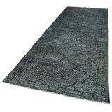 143x410 cm Geometrik Halı Siyah Geometrik Yün El Dokuma Modern Geometrik Etnik Eskitme Desenli Boho Oturma Odası Salon Yolluk Koridor Mutfak Halısı