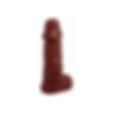 14,4 cm Klitoral Uyarıcılı Tırtıklı Damarlı Penis Kılıfı