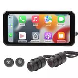 1440P Çift Kamera, Motosiklet Araç Kamerası, 6,25" Dokunmatik Ekran, Ip67 Su Geçirmez Kameralar, Ön Ve Arka Sürüş Kaydedici Araç Kamerası, Gps, Lastik Basıncı İzleme