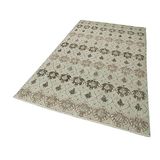 144x244 cm Kareli Kilim Bej Kareli Yün El Dokuma Modern Geometrik Etnik Eskitme Desenli Boho Oturma Odası Salon Yolluk Koridor Mutfak Halısı